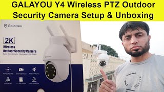 GALAYOU Y4 Wireless PTZ Outdoor Security Camera Setup \u0026 Unboxing