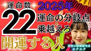 【数秘術】運命数22が2025年に開運するためにこれだけは知って下さい