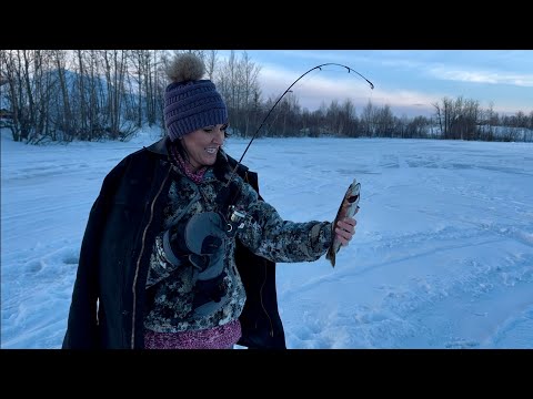 Winter Days In The Cabin // Ice Fishing In Alaska // Date Night // Food From Scratch For A Family
