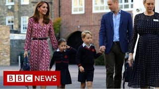 Princess Charlotte arrives for first day at school - BBC News