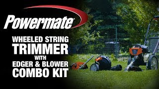 Powermate Wheeled String Trimmer with Edger and Blower Combo Kit