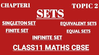 সিঙ্গেলটন সেট,সসীম সেট,অসীম সেট,সমতুল্য সেট,সমান সেট|Singleton set Finite set Infinite set Equalset