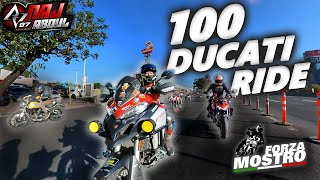 100 DUCATIS ON THE STREET| FORZA MOSTRO BREAKFAST RIDE| Naj Abdul