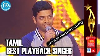 SIIMA 2014 Tamil Best Playback Singer Male | Sriram Parthasarathy | Aanandha Yaazhai Song