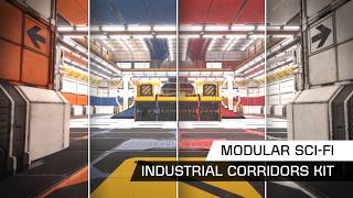 Modular SciFi industrial Corridors Kit - Overview