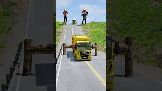 Dump trucks vs loggen trap part1038 #shortvideo #beamngdrive #gaming #truck #usa #shorts