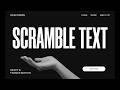 React Scramble Text Animation Tutorial | Framer Motion + TypeScript | Web Design