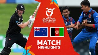 New Zealand v Afghanistan | Match Highlights | U19 CWC 2024