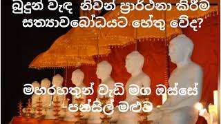 බුදුන් වැඳ  නිවන් ප්‍රාර්ථනා කිරීම සත්‍යාවබෝධයට හේතු වේද...?