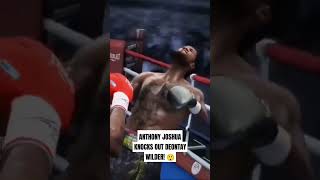 Anthony Joshua Knocks Out Deontay Wilder! 😲 #Shorts | Fight Night Champion Simulation