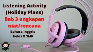 Listening about Holiday plans (Rencana Liburan). Mr. Mursyid