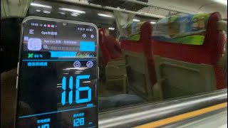 146次PP自強號 117kmph通過斗南站窗景 GPS參數(2020.12.29)