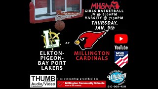 MHSAA Varsity Girls Basketball - Lakers at Millington - 1-9-25