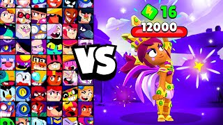 CARNAVAL MANDY vs ALL BRAWLERS! With 16 POWER-UPs! | Brawl Stars