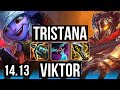 TRISTANA vs VIKTOR (MID) | 12/0/2, 65% winrate, Legendary | EUW Grandmaster | 14.13