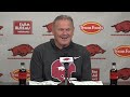 arkansas head football coach sam pittman speaks ahead of la tech game