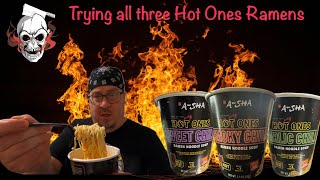 Trying all 3 Hot Ones Ramen Cups  | INSTANT REGRET |