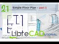 How to Create Simple Floor Plan LIBRECAD (Part 1)