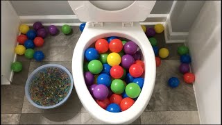 Will it Flush? - Orbeez and Plastic Balls