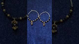 DIY Hand made Earrings with black beads #rkcookingandarts #ytshorts #earrings #diy #black