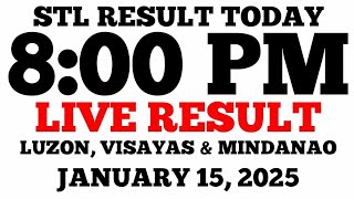 STL Result Today 8PM Draw January 15, 2025 STL Luzon, Visayas and Mindanao LIVE Result