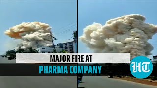 Watch: Massive fire breaks out at a pharma company in Maharashtra's Ratnagiri