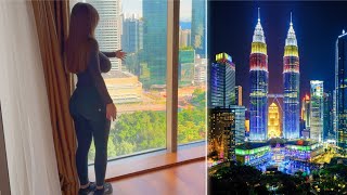 😳SPEECHLESS! The best view in Kuala Lumpur! | Room tour - Grand Hyatt Kuala Lumpur 🇲🇾