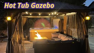 20x12 Gazebo with Hot Tub Spa Update | Bullfrog Spa R8
