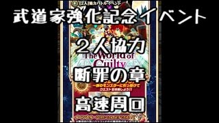 【白猫】武闘家強化記念協力 高速周回 40秒「悪しき罪の反逆者たち」【ダブル視点】