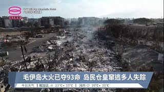 毛伊岛大火已夺93命  岛民仓皇窜逃多人失踪【2023.08.14 八度空间午间新闻】