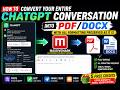 [2026 UPDATED] EXPORT YOUR ENTIRE CHATGPT CONVERSATION INTO PDF ( with all formatting preserved)