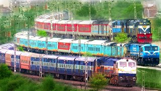 High Speed Diesel Trains through Delhi - Rewari section | Indian Railways Monsoon