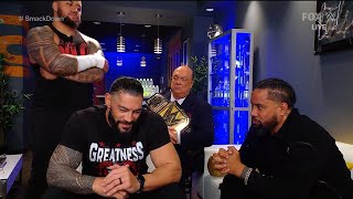 Roman Reigns speaks with Jimmy Uso. - WWE SmackDown 10/13/2023