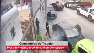 Compañeros de trabajo frustran violento robo de auto en Concepción