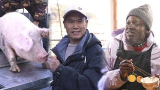 We slaughtered a New Year pig today. It's a tradition in rural China for the Spring Festival