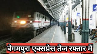 Speed of train!!! Begampura Superfast Express in Action and skipping Laksar Junction Railway Station