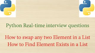 Python Real-time interview Questions - Swap any two Elements in a List