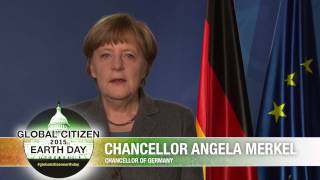 Angela Merkel commitment at Global Citizen 2015 Earth Day