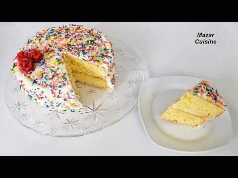 Birthday Cake Recipe Easy Simple Sponge Cake Recipe Birthday Buttercream Recipe کیک سالگره تولد Birthday Cake Recipe Easy Simple Sponge Cake Recipe Birthday Buttercream Recipe کیک سالگره تولد