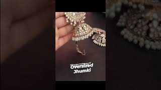 Beautiful Thappa Kundan Pakistani Indian Asian Desi Style Bali Earrings Fashion Jewelry Woman Wear