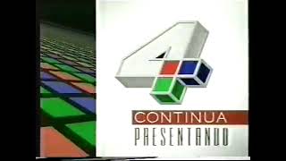 Bumper "Continúa presentando" Canal 4 Uruguay (1995 - 1996)