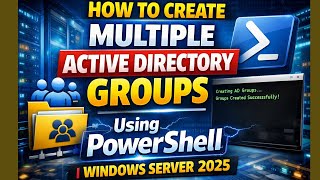 How to Create Multiple Active Directory Groups Using PowerShell | Windows Server 2025