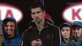 Australian Open 2012: N.Djokovic (SRB) - R.Nadal (ESP) final [victory ceremony]