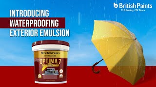 British Paints Optima 7 Waterproofing Exterior Emulsion for Protected Walls