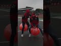 Charles Leclerc vs Carlos Sainz: Space hopper race #shorts