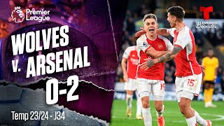 Wolverhampton v. Arsenal 0-2 - Highlights & Goles | Premier League | Telemundo Deportes