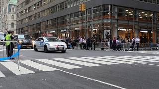 United States Secret Service Escort A Diplomat In Midtown, Manhattan, New York.