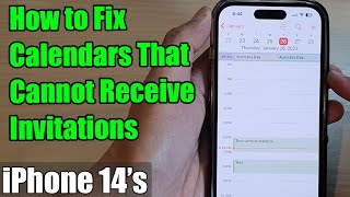 iPhone 14/14 Pro Max: How to Fix Calendars That  Cannot Receive Invitations