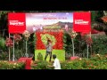 A young boy sings Mizo songs at the annual Anthurium festival