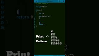 Print Pattern in C Programming |2| #coding #c #beginners #shorts #pattern